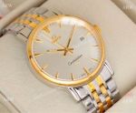 Swiss 8215 Omega Constellation Two Tone Silver Dial Watch Best Replica